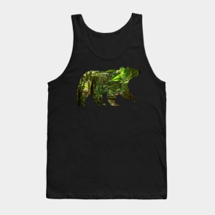 Forest bear silhouette Tank Top